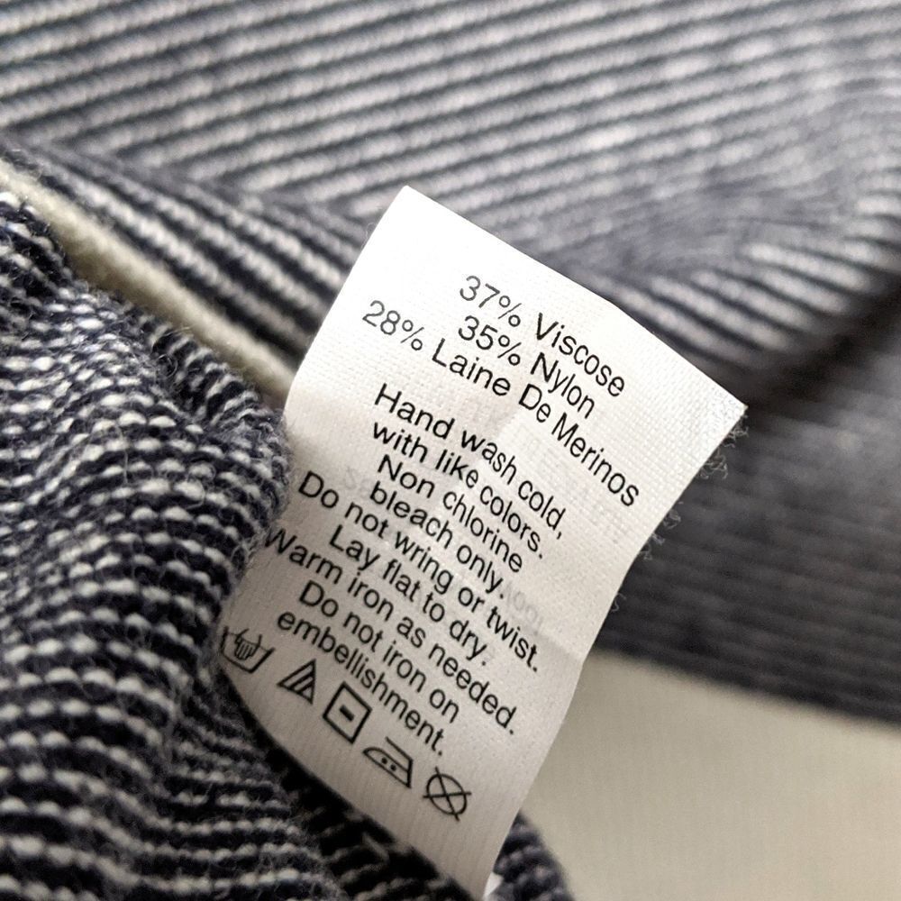 J. CREW Jewel Neck Striped Wool Blend Sweater S - Picture 7 of 8
